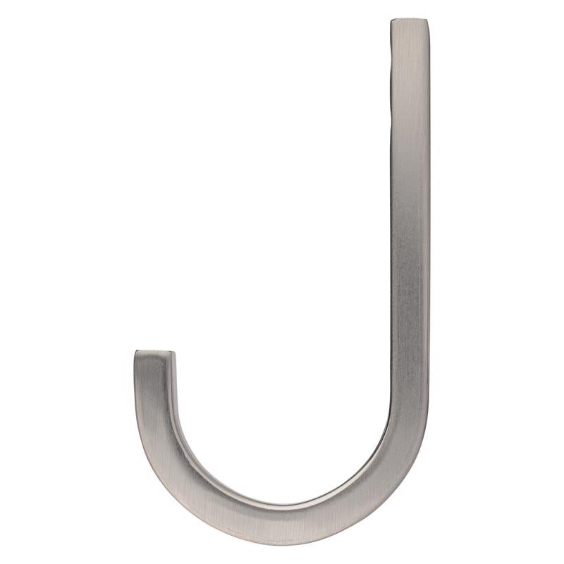 National Hardware Reed Medium Satin Nickel Steel 4 in. L Hook 60 lb 1 pk