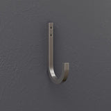 National Hardware Reed Medium Satin Nickel Steel 4 in. L Hook 60 lb 1 pk