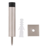 National Hardware Reed 1 in. W X 3 in. L Aluminum Satin Nickel Door Stop Mounts to door and wall
