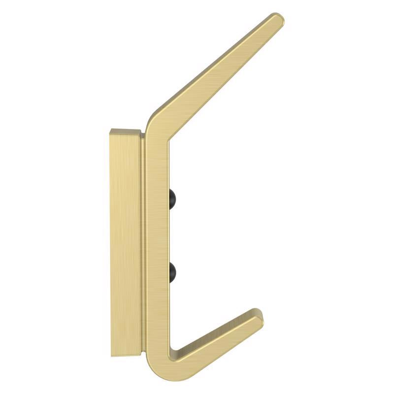 National Hardware Reed Medium Brushed Gold Steel 4-3/4 in. L Hook 25 lb 1 pk