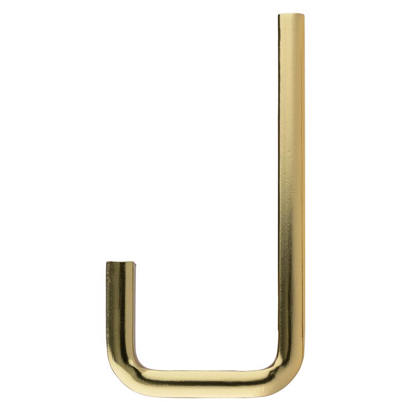 National Hardware Reed Medium Brushed Gold Steel 4 in. L Hook 60 lb 1 pk