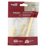 National Hardware Reed Medium Brushed Gold Steel 4 in. L Hook 60 lb 1 pk