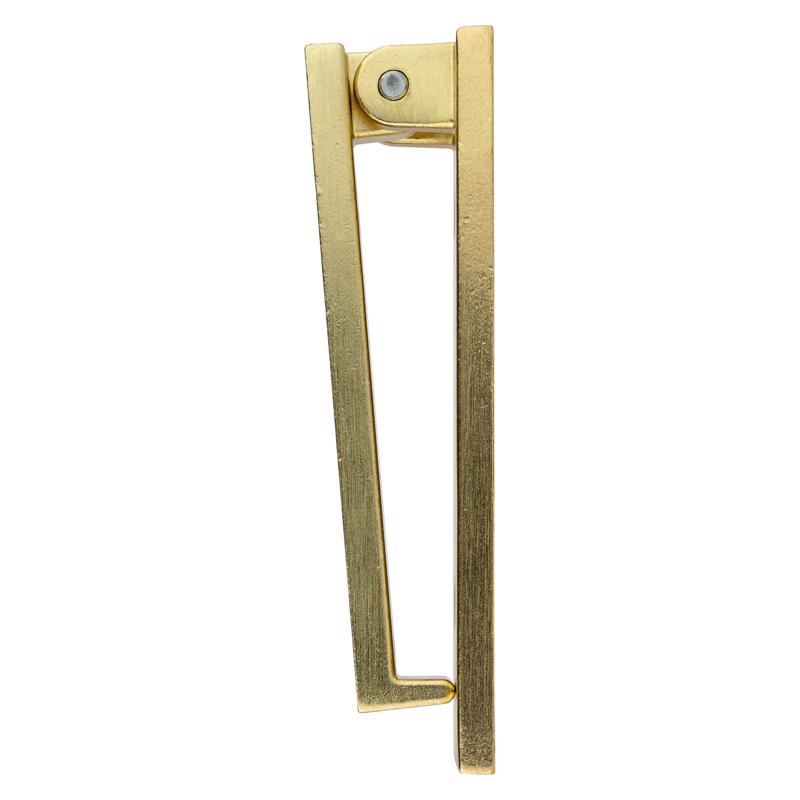 National Hardware Reed 4.75 in. L Brushed Gold Brass Door Knocker