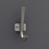 National Hardware Powell Medium Satin Nickel Silver Aluminum 4-15/16 in. L Angled Hook 60 lb 1 pk