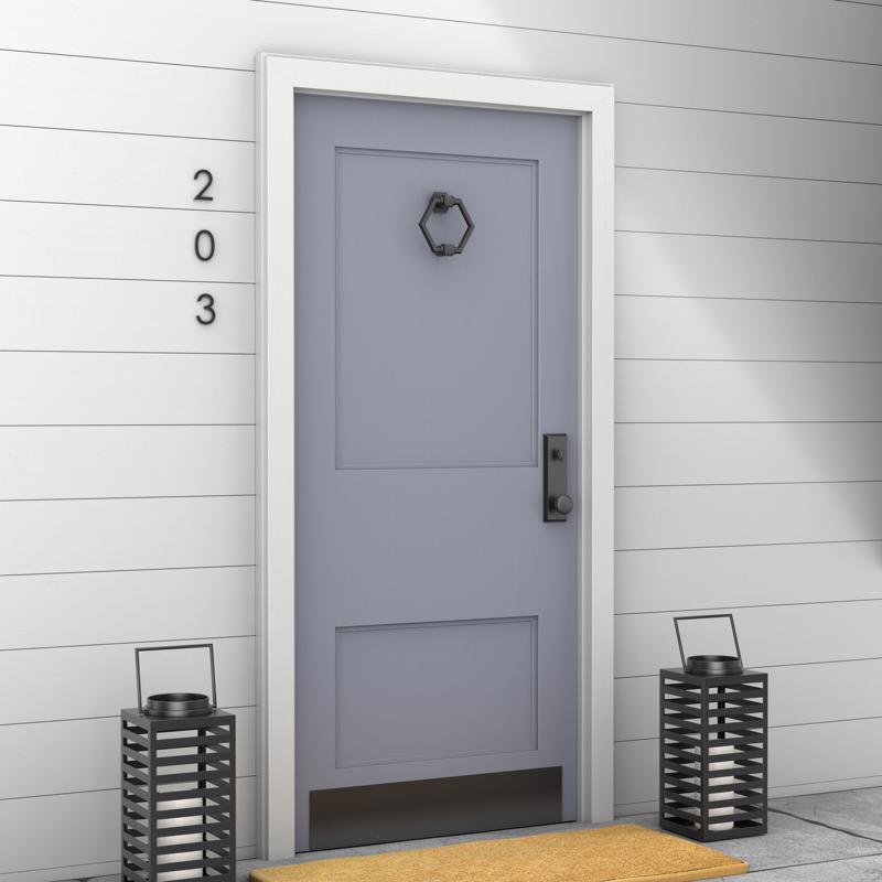 National Hardware Powell 4 in. L Matte Black Die Cast Zinc Door Knocker