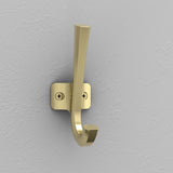 National Hardware Powell Medium Brushed Gold Aluminum 4-15/16 in. L Angled Hook 60 lb 1 pk