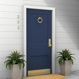 National Hardware Powell 4 in. L Brushed Gold Die Cast Zinc Door Knocker