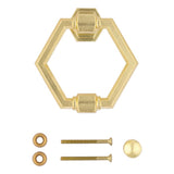 National Hardware Powell 4 in. L Brushed Gold Die Cast Zinc Door Knocker