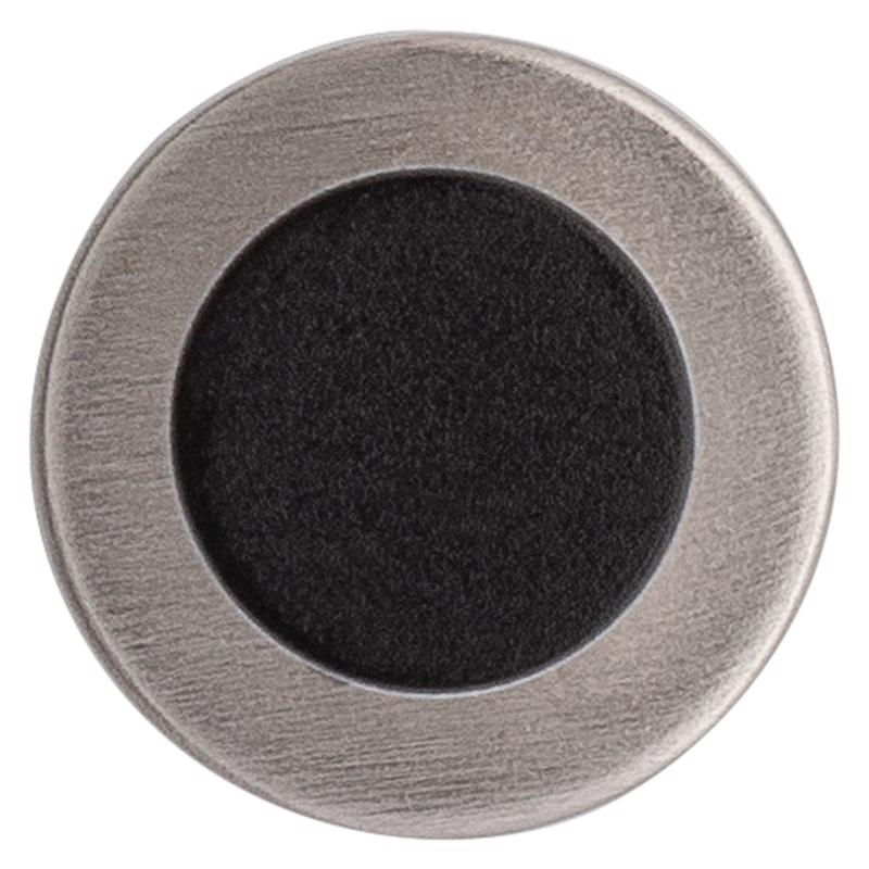 National Hardware Cooper 3 in. L Aluminum Satin Nickel Silver Door Stop Mounts to door and wall 1 in