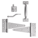 National Hardware Galvanized Silver Steel T-Hinge Gate Kit 1 pk