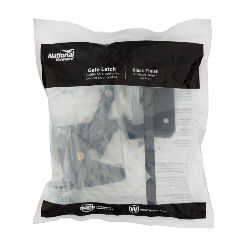 National Hardware 7.57 in. L Black Steel Gate Latch 1 pk