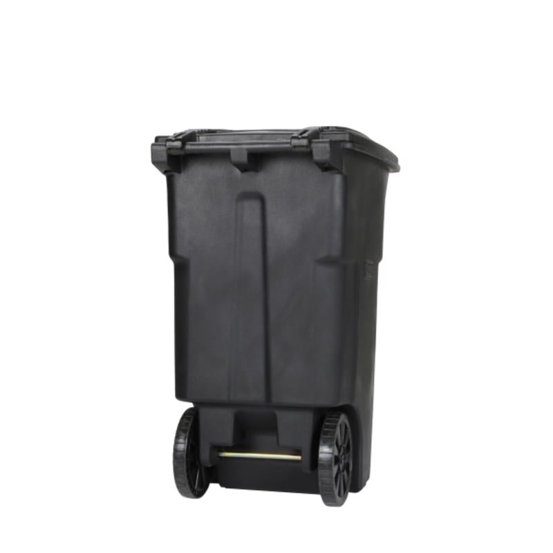 Toter 64 gal Black Polyethylene Wheeled Garbage Can Lid Included