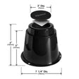 Slipstick Plastic Bed Risers Black Round 4 pk