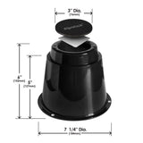 Slipstick Plastic Bed Risers Black Round 4 pk