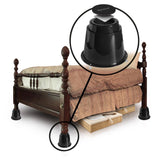 Slipstick Plastic Bed Risers Black Round 4 pk