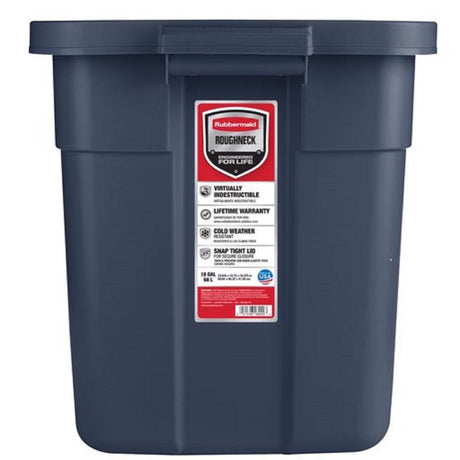 Rubbermaid Roughneck 18 gal Navy Storage Box 16.375 in. H X 15.875 in. W X 23.875 in. D Stackable