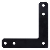 Hampton 12 in. H X 12 in. W X 3/16 in. D Black Steel Corner Plate