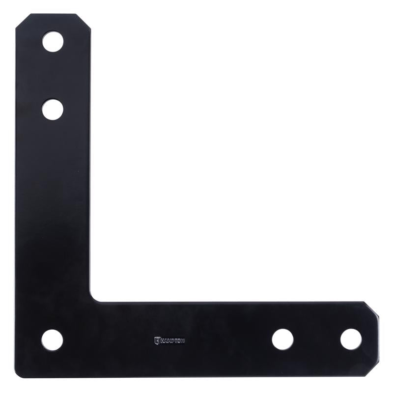 Hampton 12 in. H X 12 in. W X 3/16 in. D Black Steel Corner Plate