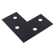 CORNER PLATE STL BLK 6"