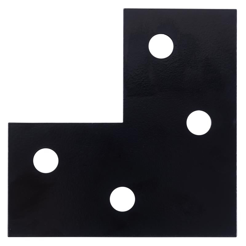 Hampton 6 in. H X 6 in. W X 1/8 in. D Black Steel Corner Plate