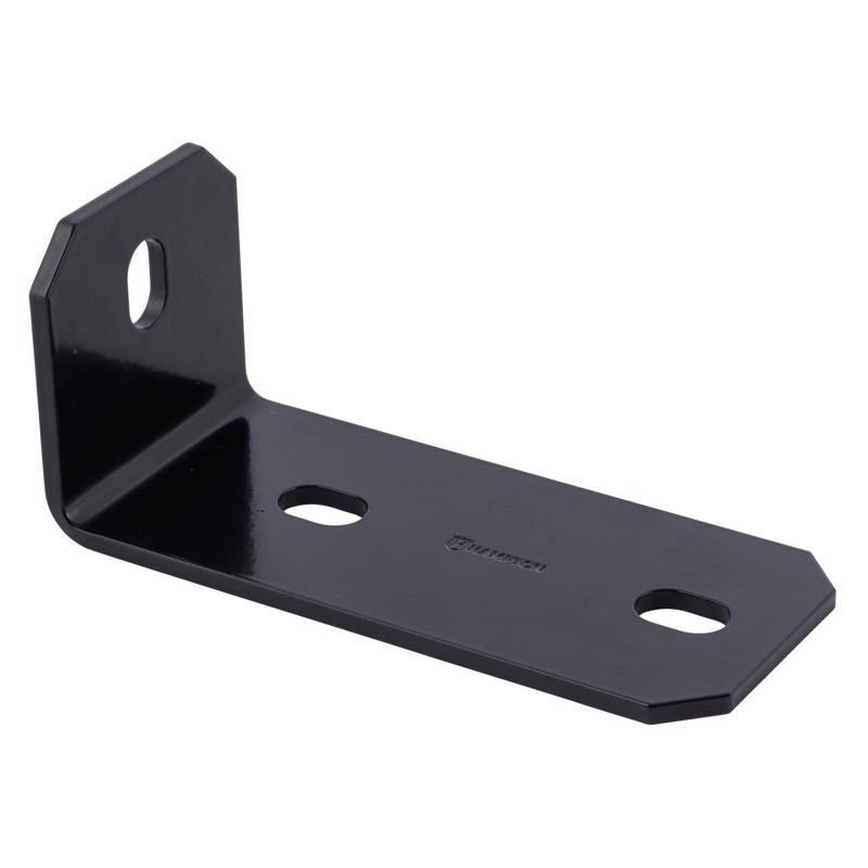 Hampton 3 in. H X 6.5 in. W X 1/8 in. D Black Steel Inside/Outside Corner Brace