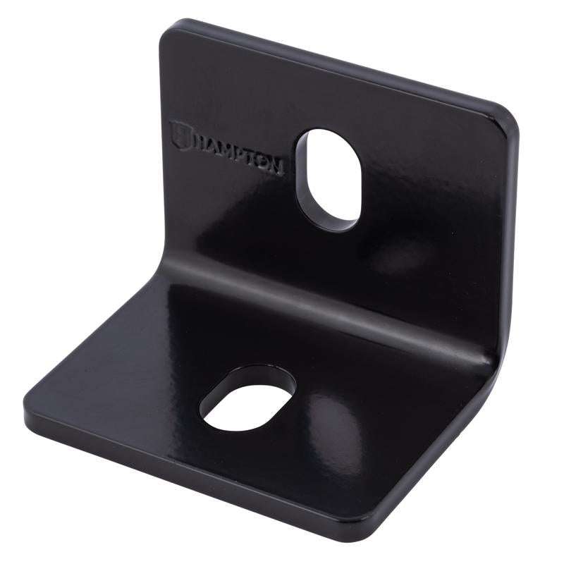 Hampton 2.4 in. H X 3 in. W X 3/16 in. D Black Steel Inside/Outside Corner Brace