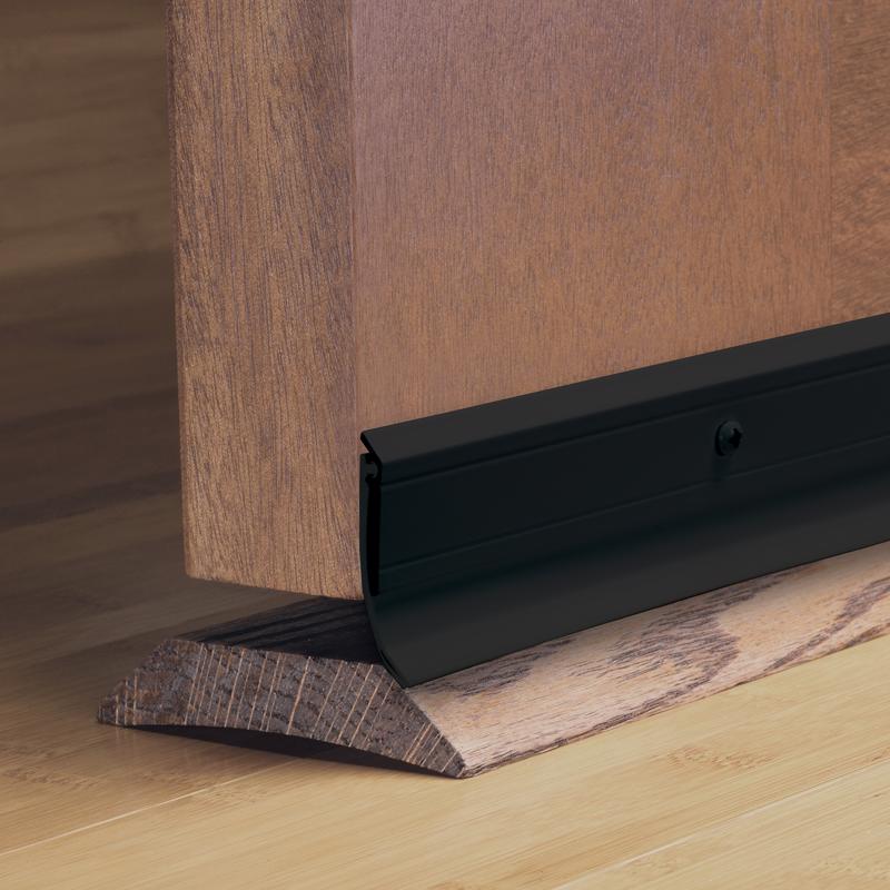 M-D Building Products Black Aluminum/Vinyl Sweep For Doors 36 in. L X 0.25 in.