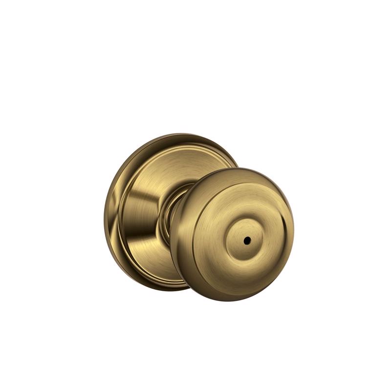 Schlage Georgian Antique Brass Privacy Lockset 1-3/4 in.