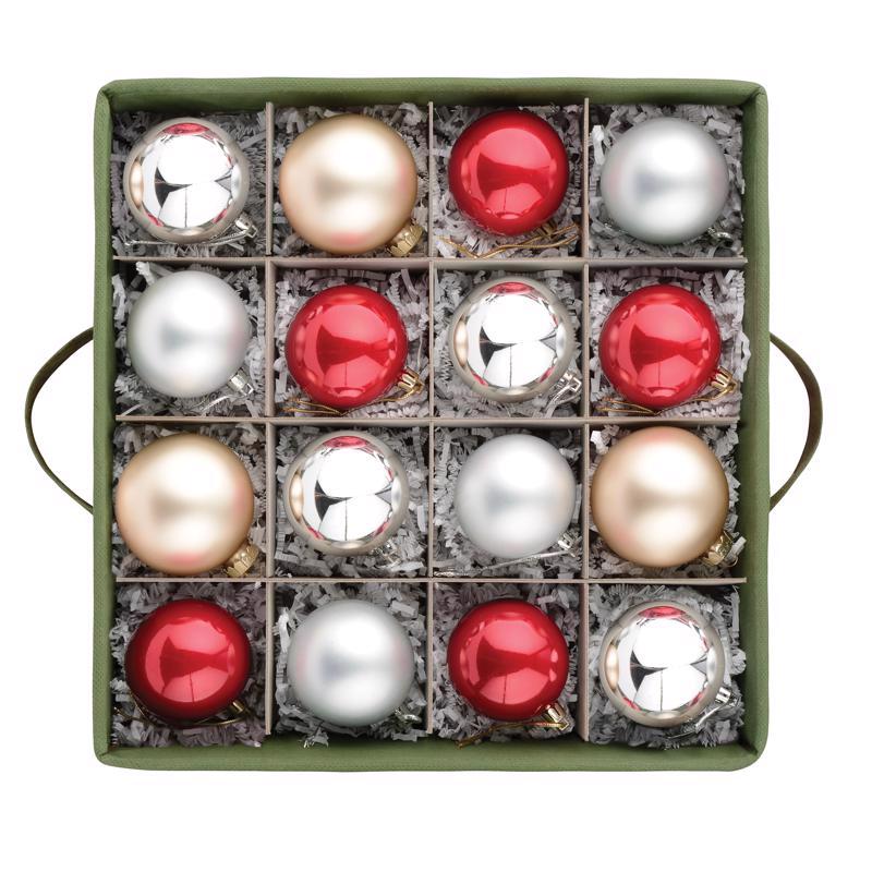 Whitmor Clear/Red Ornament Storage Bag 12 in. H X 12 in. W X 12 in. D