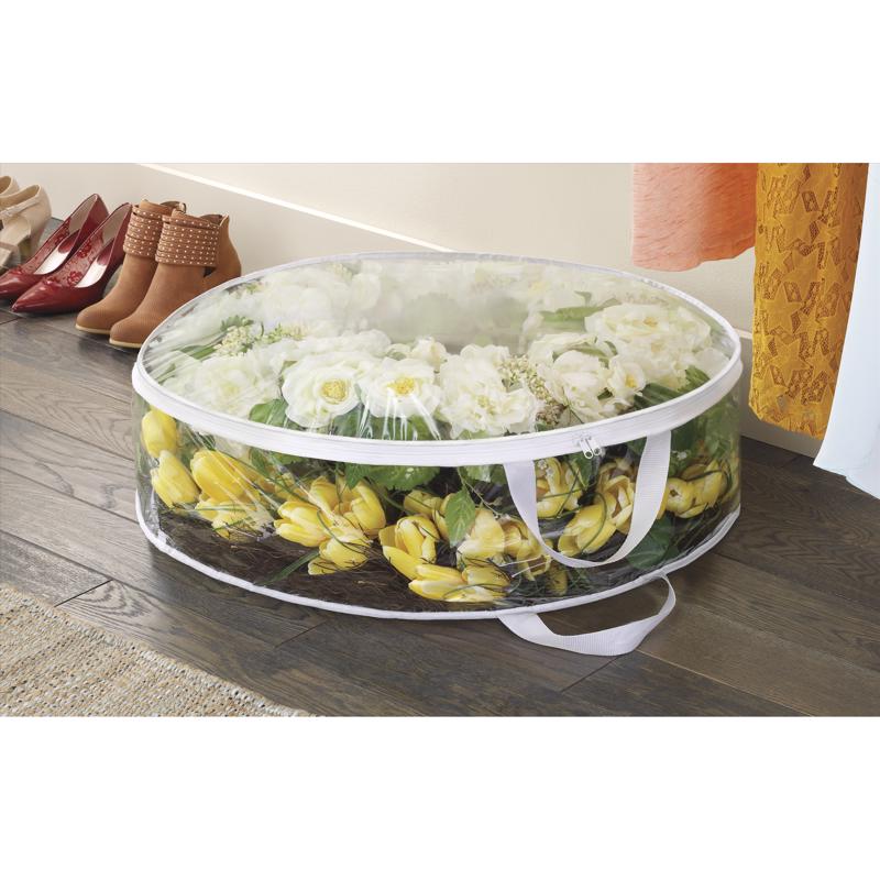 Whitmor Clear Wreath Storage Bag 8 in. H X 30 in. W X 30 in. D