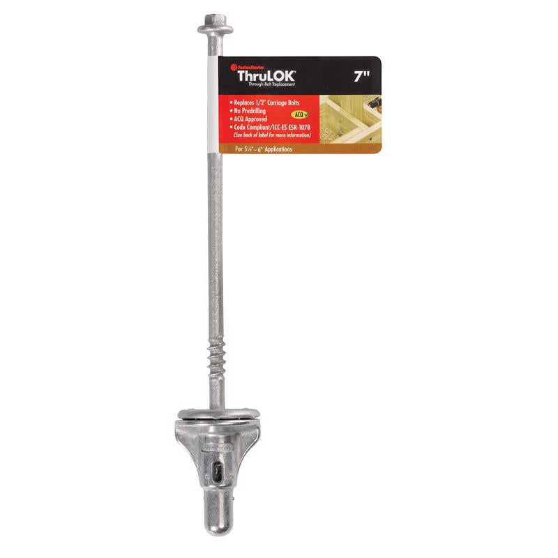 FastenMaster ThruLOK 1/2 in. X 7 in. L Hex Galvanized Steel Lag Screw 1 pk