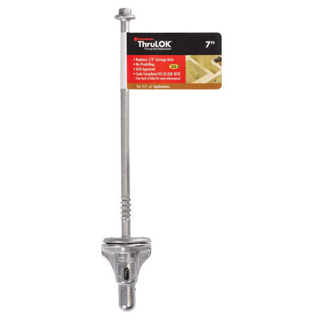 FastenMaster ThruLOK 1/2 in. X 7 in. L Hex Galvanized Steel Lag Screw 1 pk