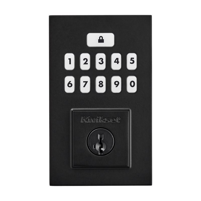 Kwikset SmartCode Matte Black Metal Electronic Deadbolt