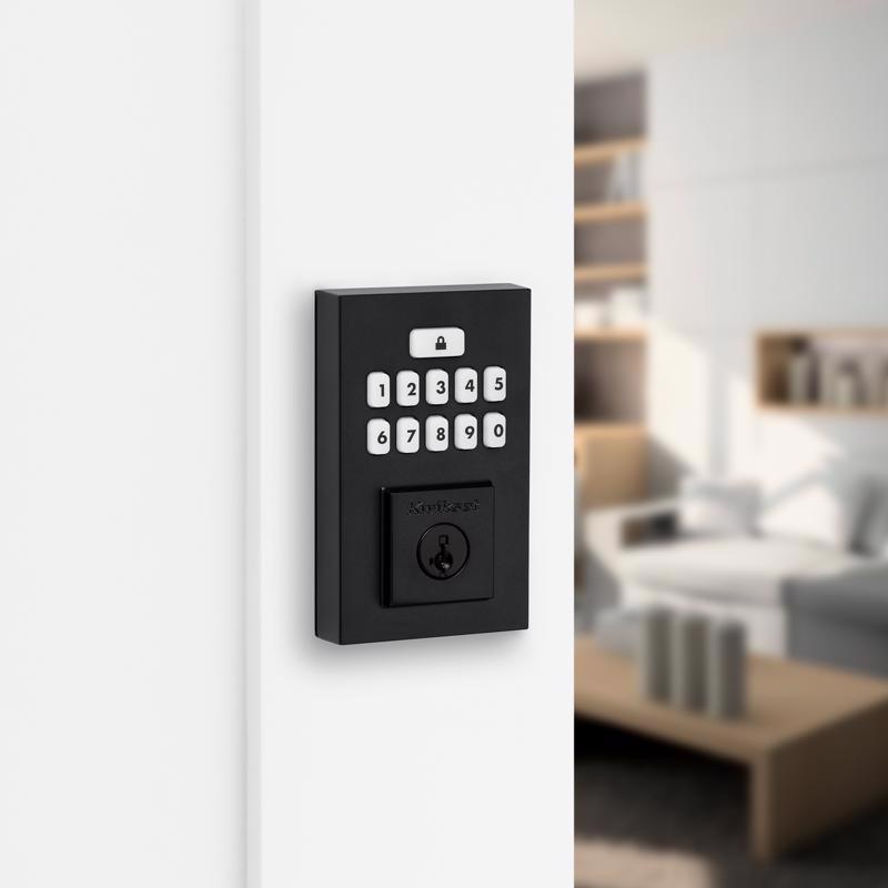 Kwikset SmartCode Matte Black Metal Electronic Deadbolt