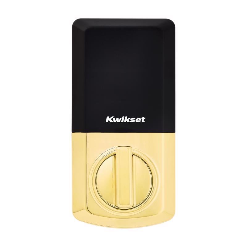 Kwikset SmartCode Polished Brass Metal Electronic Deadbolt