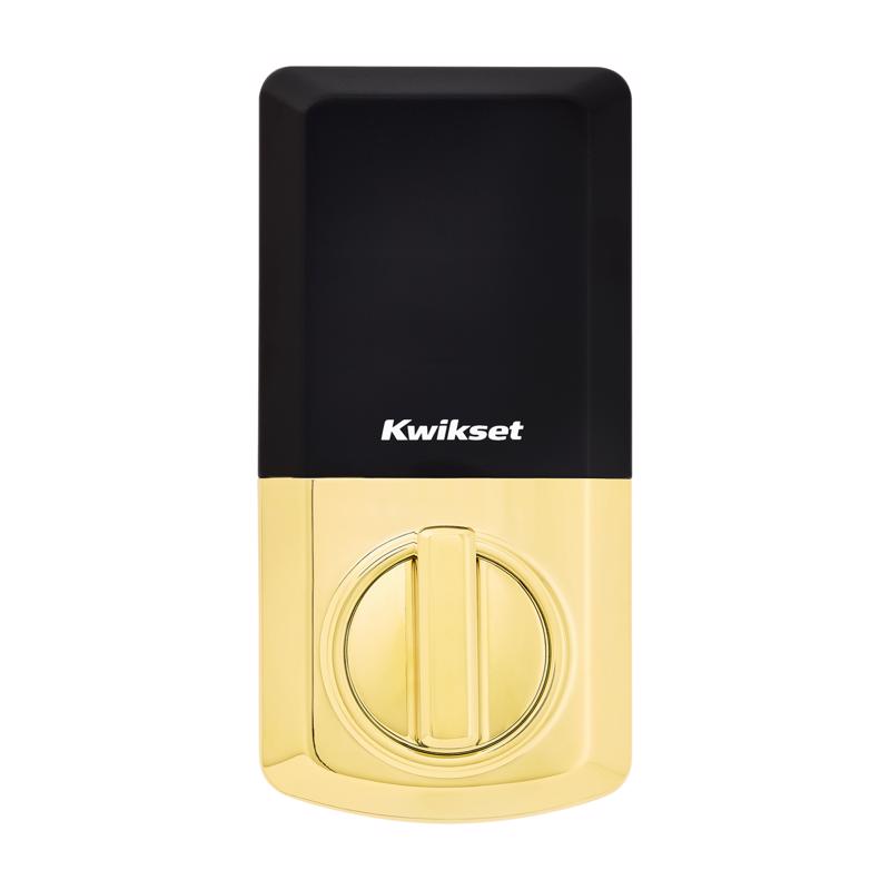 Kwikset SmartCode Polished Brass Metal Electronic Deadbolt