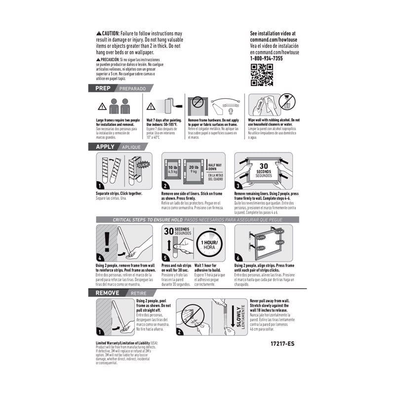 3M Command Extra Large Foam Strips 4 pk