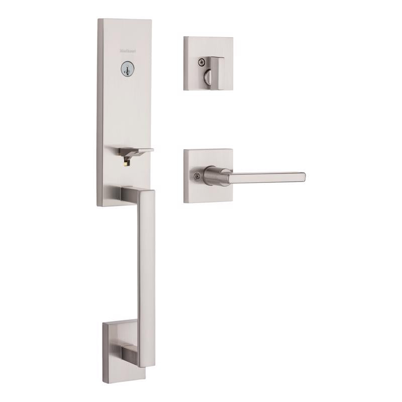 Kwikset Vancouver Satin Nickel Entry Handleset 1-3/4 in.