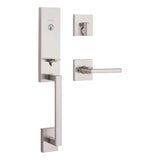 Kwikset Vancouver Satin Nickel Entry Handleset 1-3/4 in.