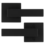 Kwikset Singapore Matte Black Passage Lever 1-3/4 in.