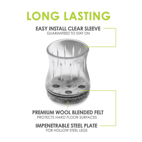 TABL/CHAR LEG TIP 1" 8PK