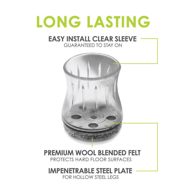 TABL/CHAR LEG TIP 1" 8PK