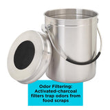 Black+Decker 166 oz Silver Stainless Steel Compost Keeper