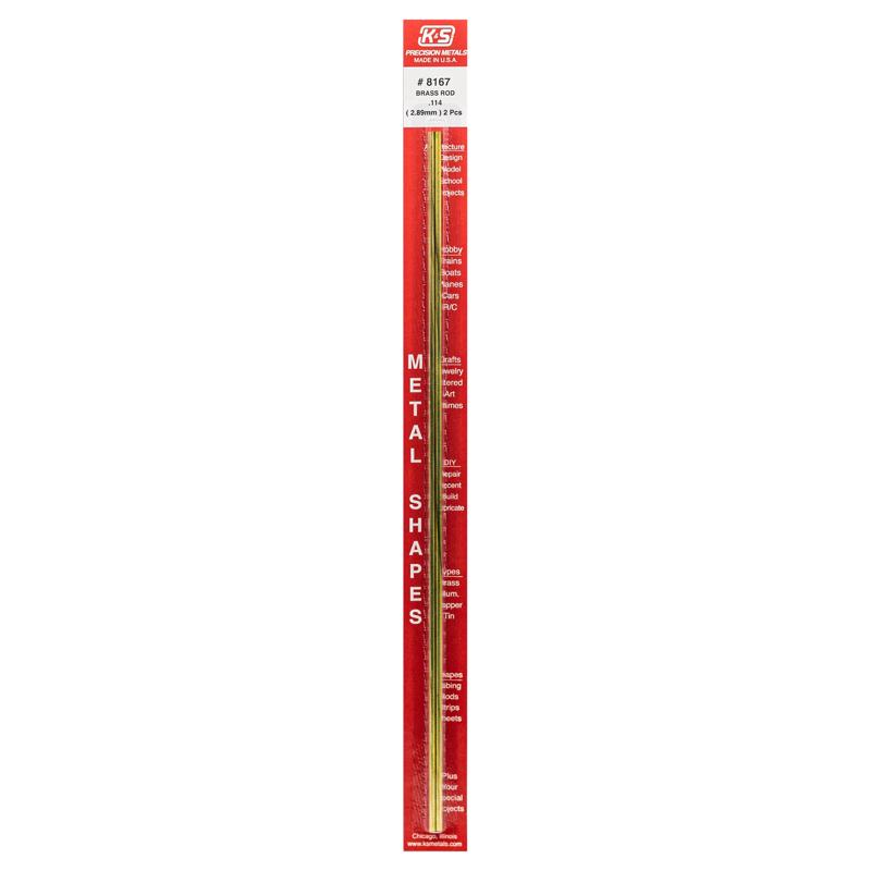 BRASS ROD 0.114X12" 2PK