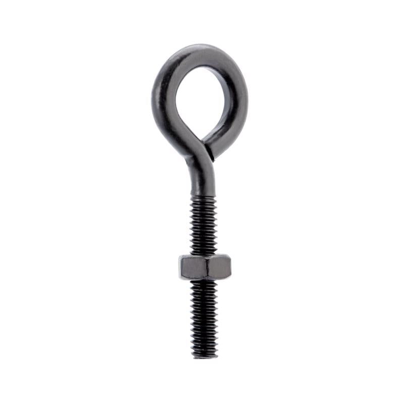 Wright 1/4 in. X 2-5/8 in. L Black Steel Eyebolt Nut Included