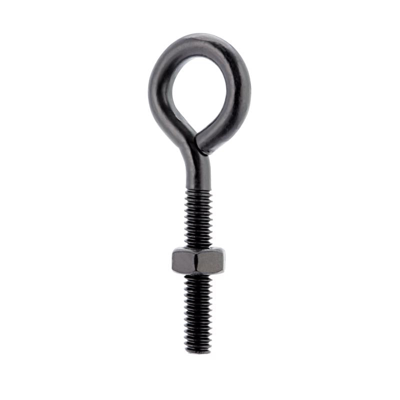 Wright 1/4 in. X 2-5/8 in. L Black Steel Eyebolt Nut Included