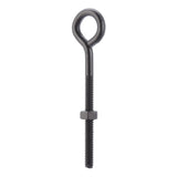 Wright 1/4 in. X 4 in. L Black Steel Eyebolt Nut Included