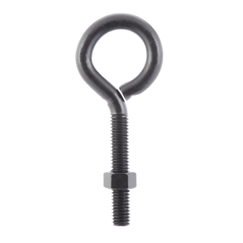 Wright 3/8 in. X 4 in. L Black Steel Eyebolt Nut Included