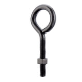 Wright 3/8 in. X 4 in. L Black Steel Eyebolt Nut Included