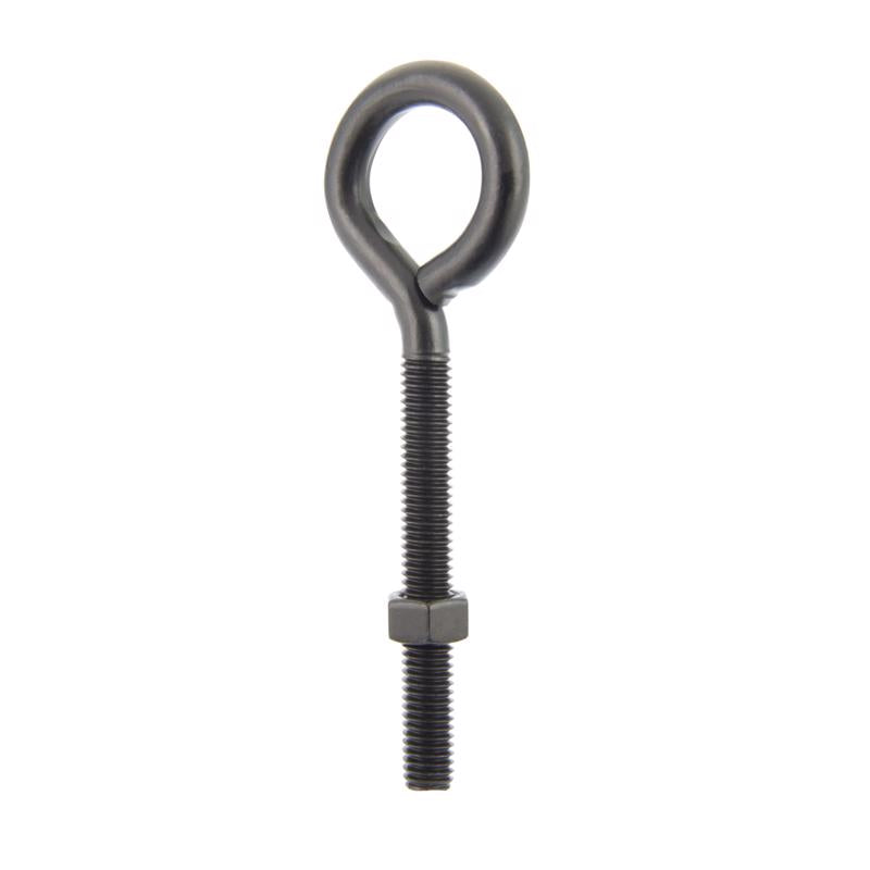 Wright 3/8 in. X 5 in. L Black Steel Eyebolt Nut Included